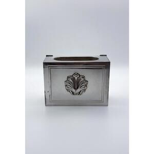 Christian Dior Silverplate Shell Matchbox Holder w/ Legs France